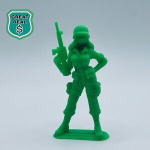 Green Army Men Army Woman Toy Soldier.